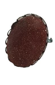 BAGUE MARRON ET PAILLETTES