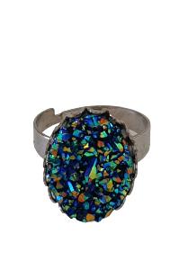 BAGUE DRUZY PAILLETTES