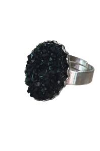 BAGUE DRUZY NOIR