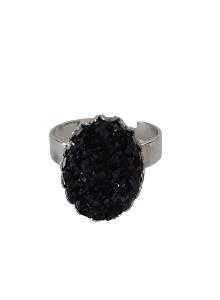 BAGUE DRUZY NOIR