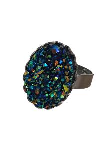 BAGUE DRUZY PAILLETTES