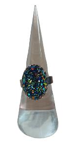 BAGUE DRUZY PAILLETTES