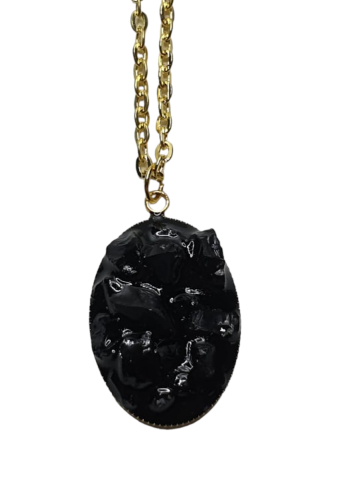 COLLIER PIERRES NOIRES