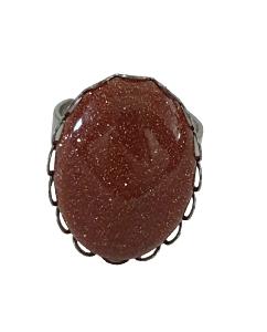 BAGUE MARRON ET PAILLETTES